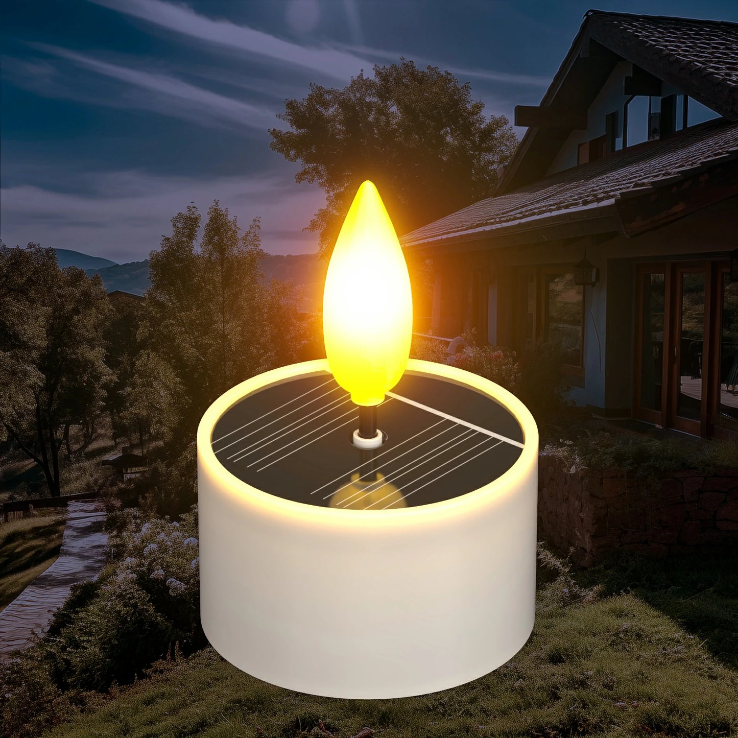 Solar Teelichter für den Außenbereich, wasserdicht, 12 Stück_03