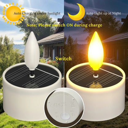 Solar Teelichter für den Außenbereich, wasserdicht, 12 Stück_10