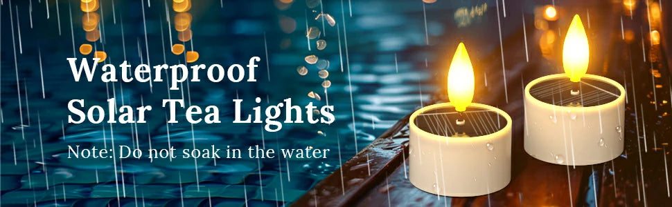 Solar Teelichter für den Außenbereich, wasserdicht, 12 Stück_16