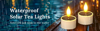 Solar Teelichter für den Außenbereich, wasserdicht, 12 Stück_16